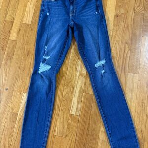Old Navy Women's Ripped Blue Skinny Jeans